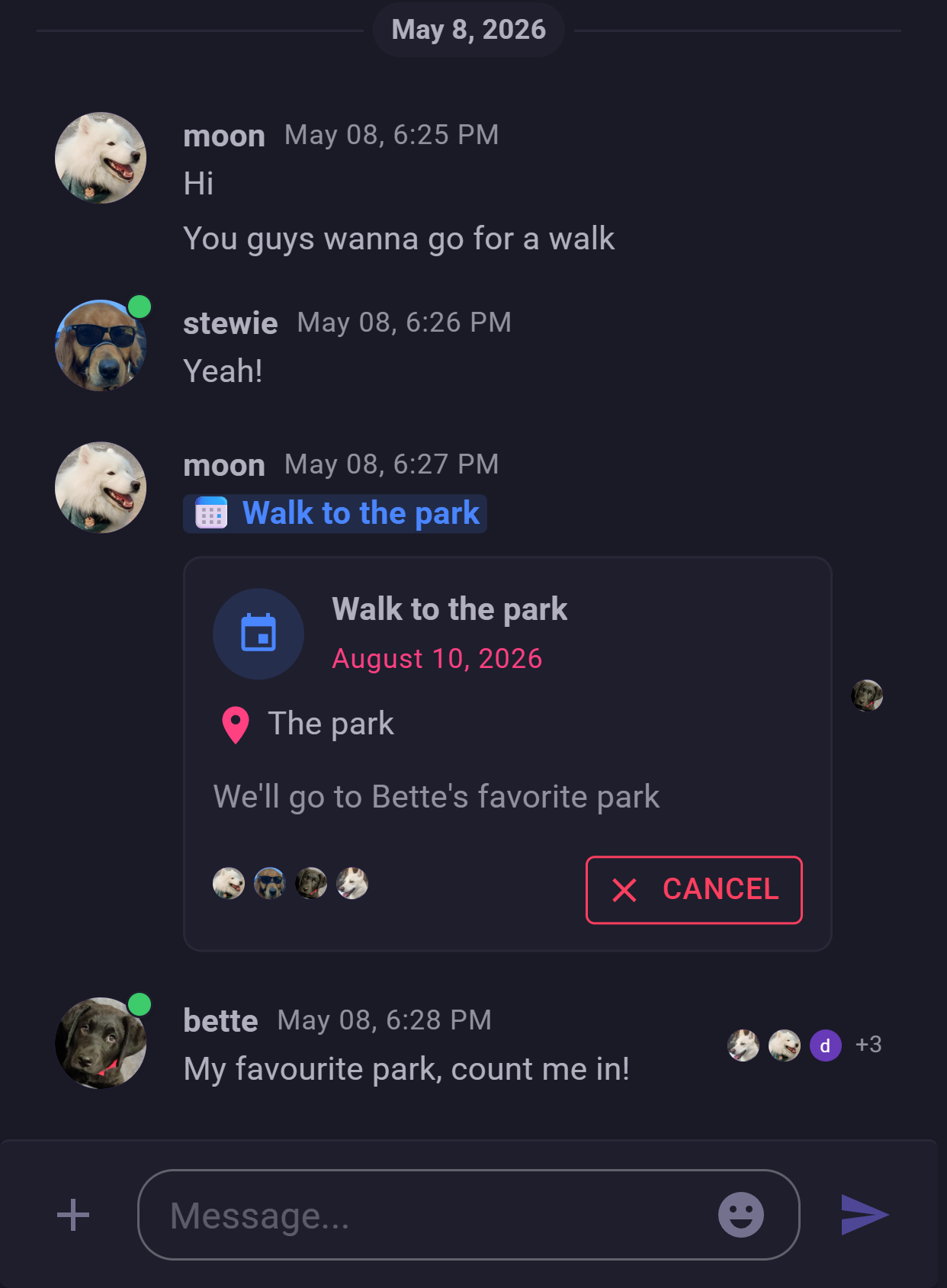 Event Calendar Mockup